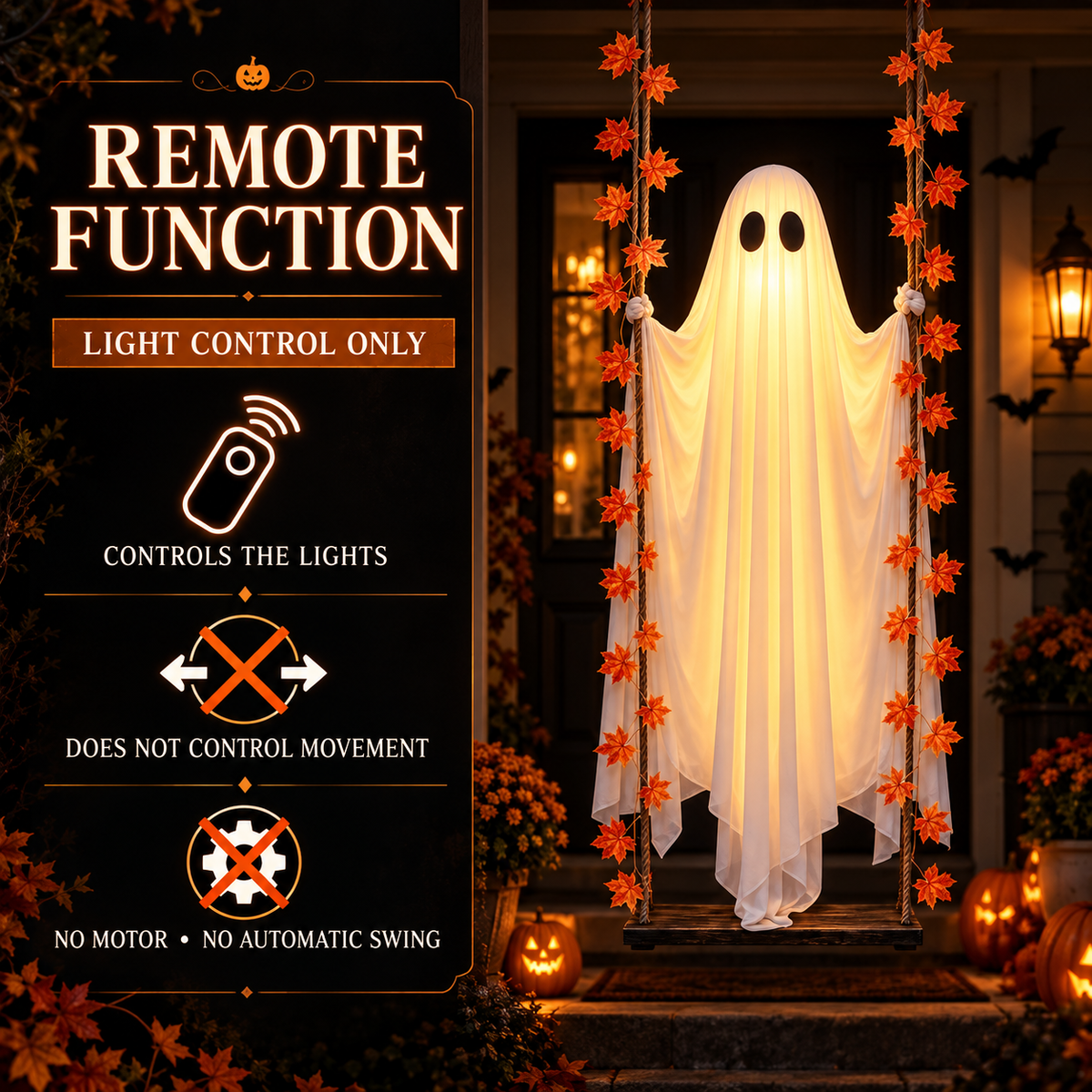 Spooky Swinging Ghost Decoration