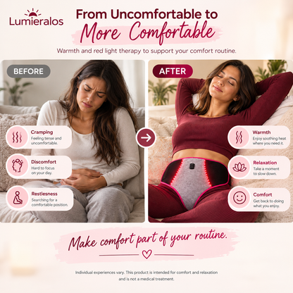 Period Cramp Relief Heating Pad | Lumieralos