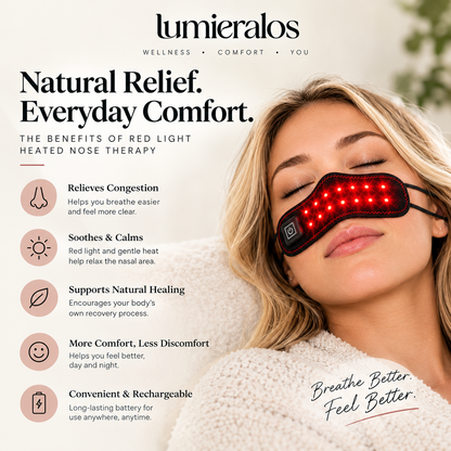 Sinus & Stuffy Nose Relief | Red Light Heated Nose Band