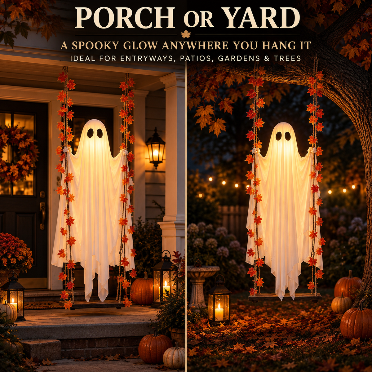 Spooky Swinging Ghost Decoration