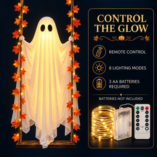 Spooky Swinging Ghost Decoration