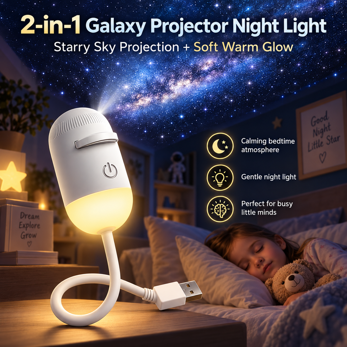 Galaxy Projector Night Light - Lumieralos