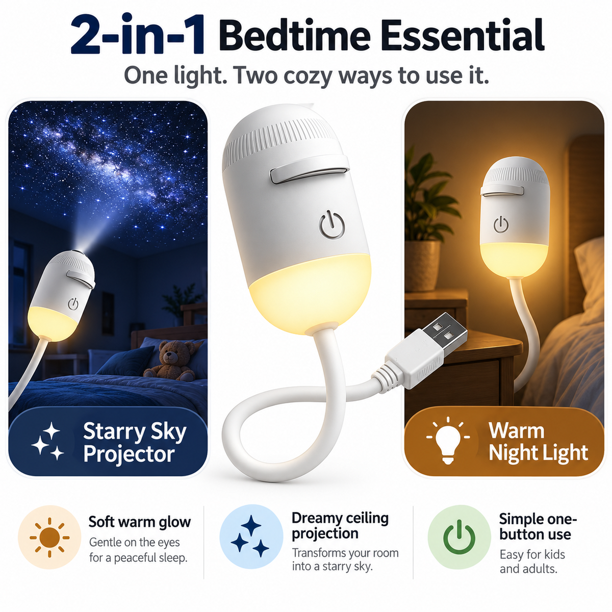 Galaxy Projector Night Light - Lumieralos