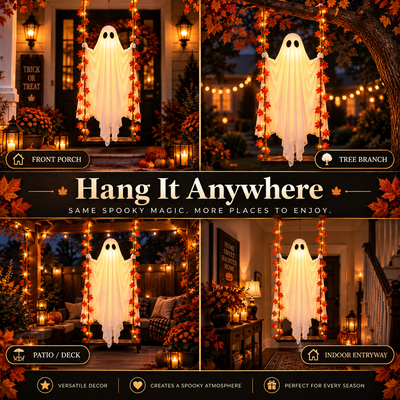 Spooky Swinging Ghost Decoration