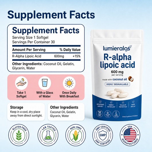 Lumieralos | R-Alpha Lipoic Acid (New Packaging)