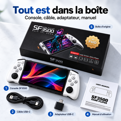 Console de jeu rétro portable SF3500 | Lumieralos