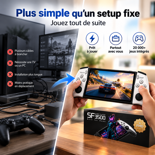 Console de jeu rétro portable SF3500 | Lumieralos